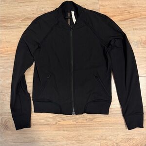 Lululemon Mesh Back Bomber Jacket Black Size 8